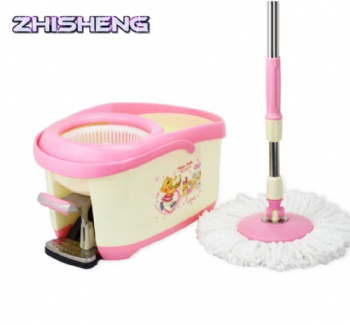 Foot Hand Pressure Spin Mop Plastic Basket