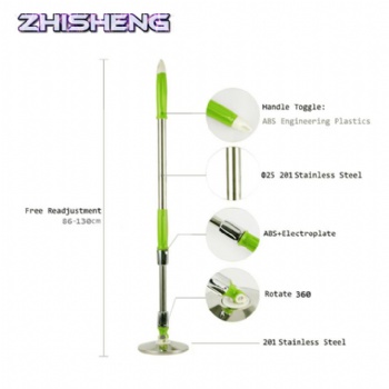 Rotating mop handle& telescopic poles& magic mop rod