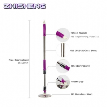  Rotating mop handle& telescopic poles& magic mop rod	