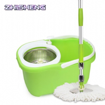 Hand Press Spin Mop-green