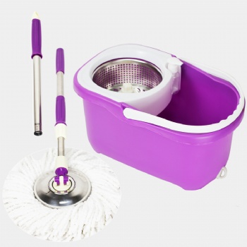 Hand Press Spin Mop-purple	