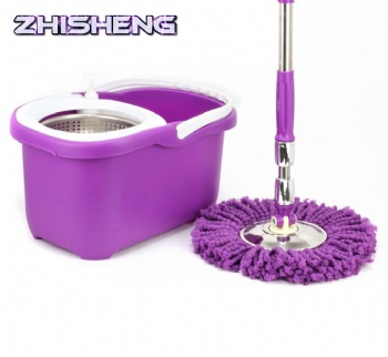 Hand Press Spin Mop-purple