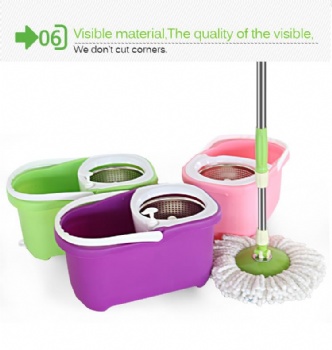  Hand Press Spin Mop-purple	