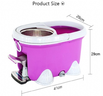  Foot Pedal Spin Mop Plastic basket	