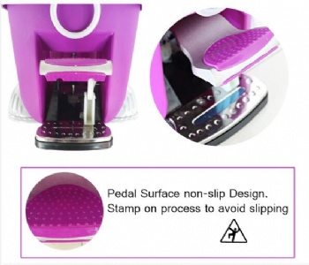 Foot Pedal Spin Mop Plastic basket	